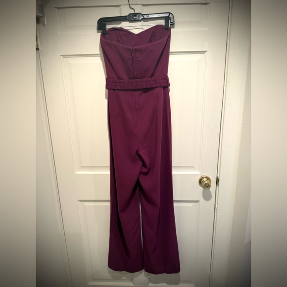 Lilly Pulitzer NWT Size 0 Amazing Burgundy Strapless Wide Leg Pant Jumpsuit - Picture 8 of 15